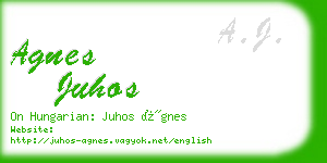 agnes juhos business card